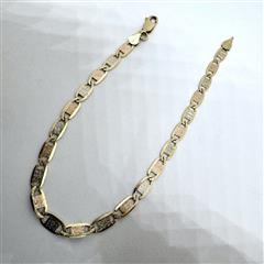 14K 585 Tri 3 Tone Gold White Yellow Red Gucci Link 4.6G 8